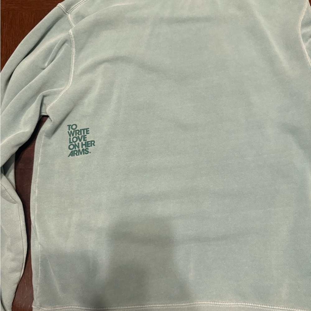Women’s Green TWLOHA Sweatshirt- 'You Matter Very Much' Design - Picture 2 of 3